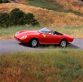 FRR 04 RK0126 01
1967 Ferrari 275 GTS Red Convertible 3/4 Front View On Pavement