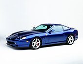FRR 04 RK0151 01
1998 Ferrari 550 Blue 3/4 Side View On White Seamless Background Studio