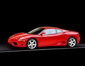 FRR 04 RK0202 06
1999 Ferrari 360 Modena Red Side 3/4 View On Gray Line Studio