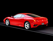 FRR 04 RK0204 07
1999 Ferrari 360 Modena Red Rear 3/4 View On Gray Line Studio