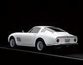 FRR 04 RK0210 01
1966 Ferrari GTB Long Nose White 3/4 Rear View On Gray Line Studio