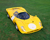 FRR 04 RK0225 04
1963 Ferrari 412 P3 Yellow Overhead 3/4 Front View On Grass Italiano