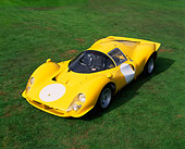 FRR 04 RK0226 03
1963 Ferrari 412 P3 Yellow Overhead 3/4 Front View On Grass