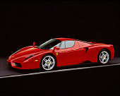 FRR 04 RK0291 04
2003 Ferrari Enzo Red 3/4 Side View On Gray Line Studio