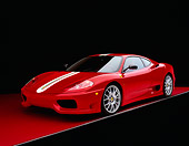 FRR 04 RK0310 12
2004 Ferrari 360 CHS Red With  White Stripe 3/4 Front View Studio
