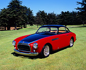FRR 04 RK0337 02
1951 Ferrari 212 Export Red And Black 3/4 Front View On Grass By Trees