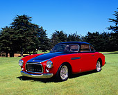 FRR 04 RK0338 02
1951 Ferrari 212 Export Red And Black 3/4 Front View On Grass By Trees