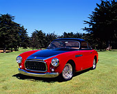 FRR 04 RK0339 02
1951 Ferrari 212 E Red And Black 3/4 Front View On Grass By Trees