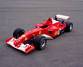 FRR 04 RK0354 04
2003 Michael Schumacher Ferrari Formula One Red Overhead 3/4 Side View On Pavement