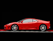 FRR 04 RK0359 08
2005 Ferrari F430 Red Profile View On Checkered Line Studio