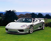 FRR 04 RK0387 05
2005 Ferrari 360 Spyder Silver 3/4 Front View On Grass