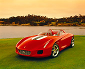 FRR 04 RK0396 04
2000 Ferrari Pininfarina Rossa Red 3/4 Front View On Grass By Water Filtered