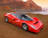 FRR 04 RK0417 01
Ferrari P4/5 Red By Pininfarina Overhead 3/4 Side View On Turf