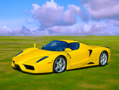 FRR 04 RK0444 01
2003 Ferrari Enzo Yellow 3/4 Front View On Grass
