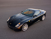 FRR 04 RK0475 01
2007 Ferrari 599 GTB Fiorano Black Overhead 3/4  Side View On Pavement