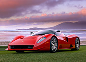 FRR 04 RK0481 01
Ferrari P4/5 Red By Pininfarina Low 3/4 Front View On Grass By Water