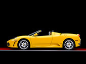 FRR 04 RK0504 01
2006 Ferrari F430 Spider Yellow Profile View Studio