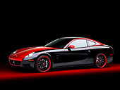 FRR 04 RK0565 01
2008 Ferrari 612 Scaglietti Sessanta Black And Maroon 3/4 Front View Studio