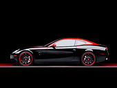 FRR 04 RK0567 01
2008 Ferrari 612 Scaglietti Sessanta Black And Maroon Profile View Studio