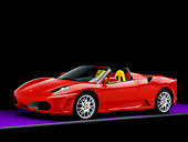 FRR 04 RK0569 01
2006 Ferrari F430 Spider Red With Yellow Seats 3/4 Front View Studio