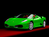 FRR 04 RK0570 01
2006 Ferrari F430 Spider Green With Red Seats 3/4 Front View Studio