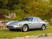 FRR 04 RK0589 01
1967 Ferrari 330 GTC Silver 3/4 Front View On Grass By Trees