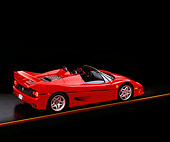 FRR 05 RK0008 02
1996 Ferrari F-50 Red 3/4 Rear View On Yellow Line Studio