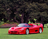 FRR 05 RK0030 04
1995 Ferrari F-50 Red 3/4 Front View On Grass By Trees