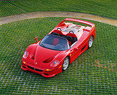 FRR 05 RK0037 05
1996 Ferrari F-50 Red Overhead 3/4 Front View On Grass