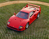 FRR 06 RK0027 07
1994 Ferrari F-40 Red Overhead 3/4 Front View On Grass