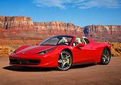 FRR 08 BK0002 01
2012 Ferrari 458 Spyder Red 3/4 Front View On Dirt In Desert