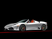 FRR 08 RK0137 01
2009 Ferrari F430 16M Scuderia Spider Silver 3/4 Front View Studio