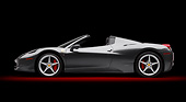 FRR 08 RK0147 01
2012 Ferrari 458 Spyder Gray Profile View In Studio