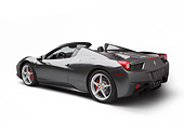 FRR 08 RK0161 01
2012 Ferrari 458 Spyder Gray 3/4 Rear View On White Seamless