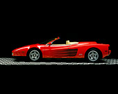 FRR 08 RK0030 03
Ferrari Testarosa Spyder Red Profile View Checkered Floor Studio