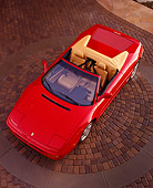 FRR 08 RK0099 02
1994 Ferrari 348 Spyder Overhead 3/4 Front View On Brick Pavement
