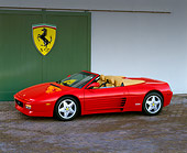 FRR 08 RK0100 04
1994 Ferrari 348 Spyder Red Front 3/4 View On Ferrari Garage Door
