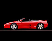 FRR 08 RK0103 02
1995 Ferrari F355 Spyder Red Profile View On Gray Line Studio