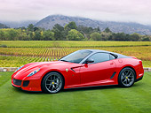 FRR 09 RK0058 01
2011 Ferrari 599 GTO Red 3/4 Front View On Grass By Vineyard