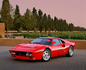 FRR 09 RK0041 02
1985 Ferrari 288 GTO Red 3/4 Front View By Vineyard And Trees Filtered