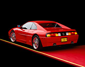 FRR 11 RK0023 05
1992 Ferrari 348 TB Speciale Red 3/4 Rear View On Red Floor Yellow Line Studio