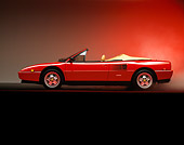 FRR 11 RK0043 05
1990 Ferrari Mondial T 348 Red Profile View Red Lighting Background