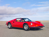 FRR 16 RK0018 01
1973 Ferrari Dino 246 GTS Red 3/4 Front View On Pavement