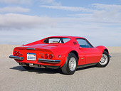 FRR 16 RK0020 01
1973 Ferrari Dino 246 GTS Red 3/4 Rear View On Pavement