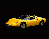 FRR 16 RK0002 01
1973 Yellow Ferrari 246 GTS Dino 3/4 Side View Studio Background