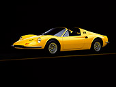 FRR 16 RK0003 03
1973 Ferrari 246 GTS Dino Yellow 3/4 Side View On Gray Line Studio