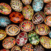 GCD 01 RK0079 14
Colorful Decorated Easter Eggs Black Background