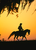 HOR 01 MB0387 01
Silhouette Of Western Rider Against Orange Dusk Sky
