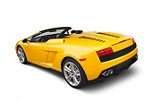LAM 01 BK0033 01
2012 Lamborghini Gallardo LP 550-2 Spyder Yellow 3/4 Rear View On White Seamless