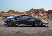 LAM 01 BK0045 01
2013 Lamborghini Sesto Elemento Black Profile View On Dirt In Desert